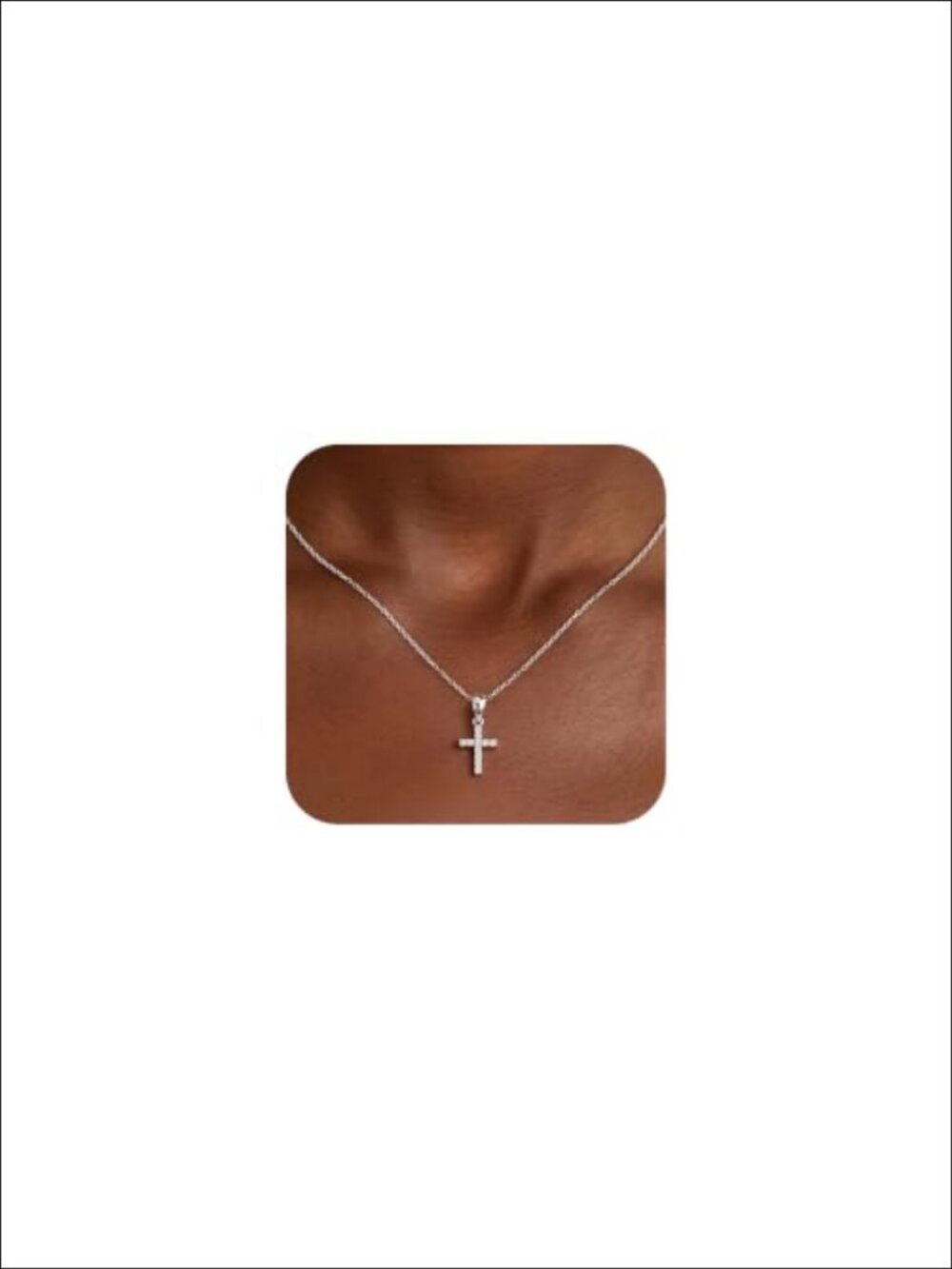 925 Sterling Silver Cross Necklace Dainty Minimalist Chain for Women